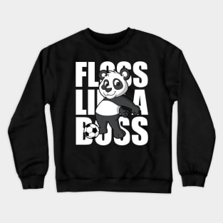 Floss Like A Boss Panda Soccer Crewneck Sweatshirt